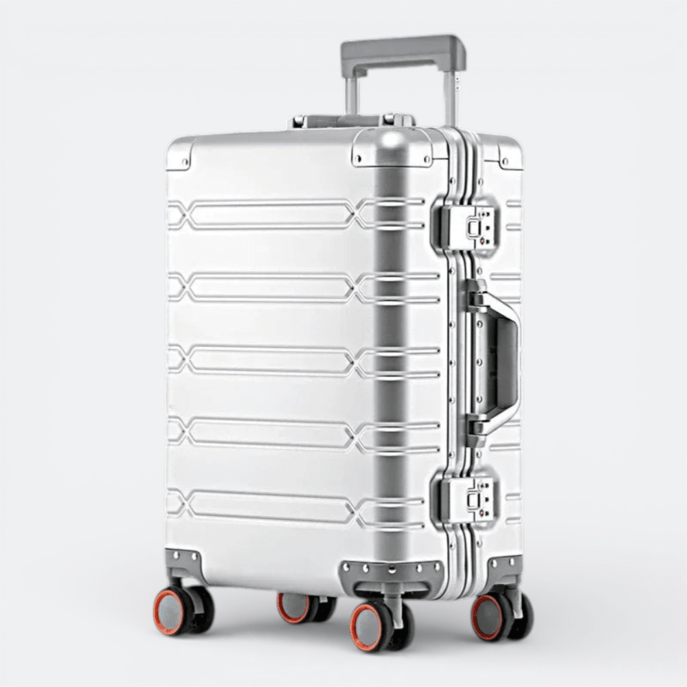 Valise a Roulettes Aluminium Argent Brillant - | AïtaVia