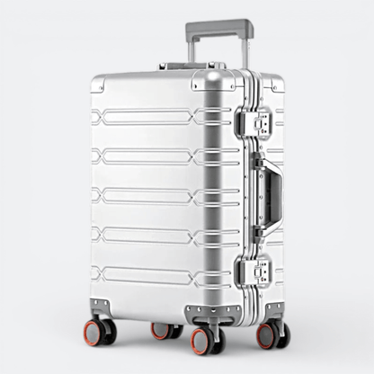 Valise a Roulettes Aluminium Argent Brillant - | AïtaVia