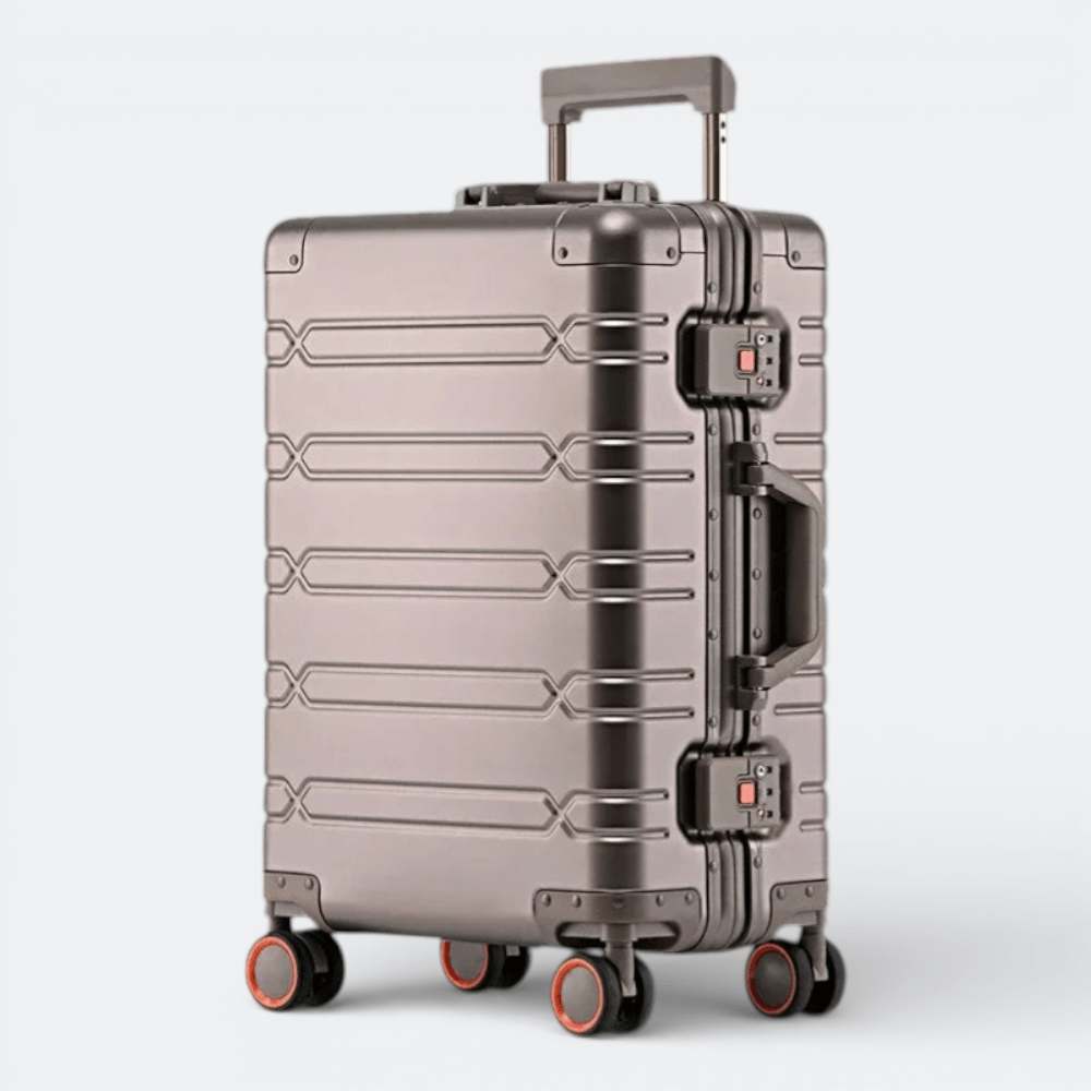 Valise a Roulettes Aluminium Rose Grisâtre - | AïtaVia