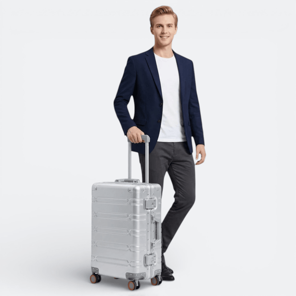 Valise a Roulettes Aluminium Rose Grisâtre - | AïtaVia