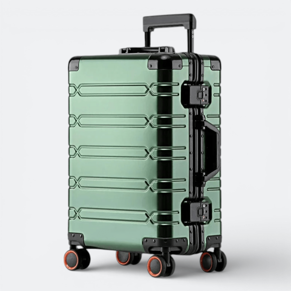 Valise a Roulettes Aluminium Vert Sauge Foncé - | AïtaVia