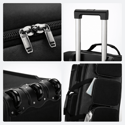 Valise à Trois Roues Noir Profond - | AïtaVia