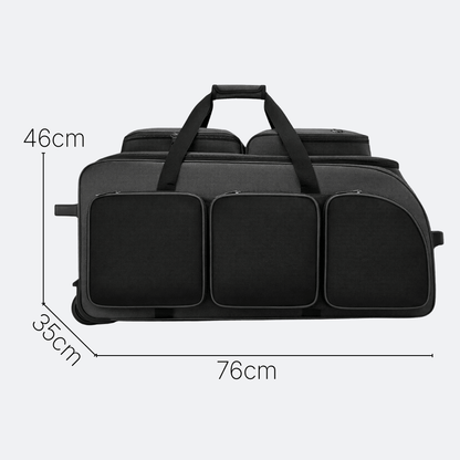 Valise à Trois Roues Noir Profond - | AïtaVia