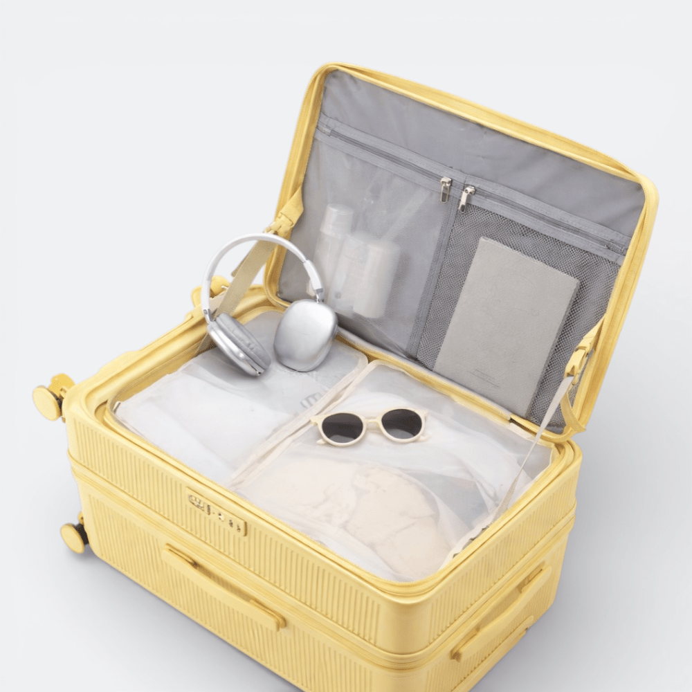 Valise avec Chargeur USB Bleu Ardoise Clair - | AïtaVia