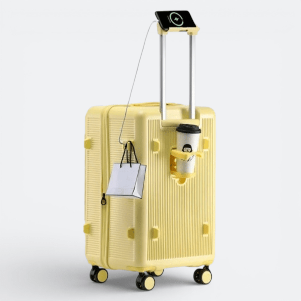 Valise avec Chargeur USB Bleu Ardoise Clair - | AïtaVia