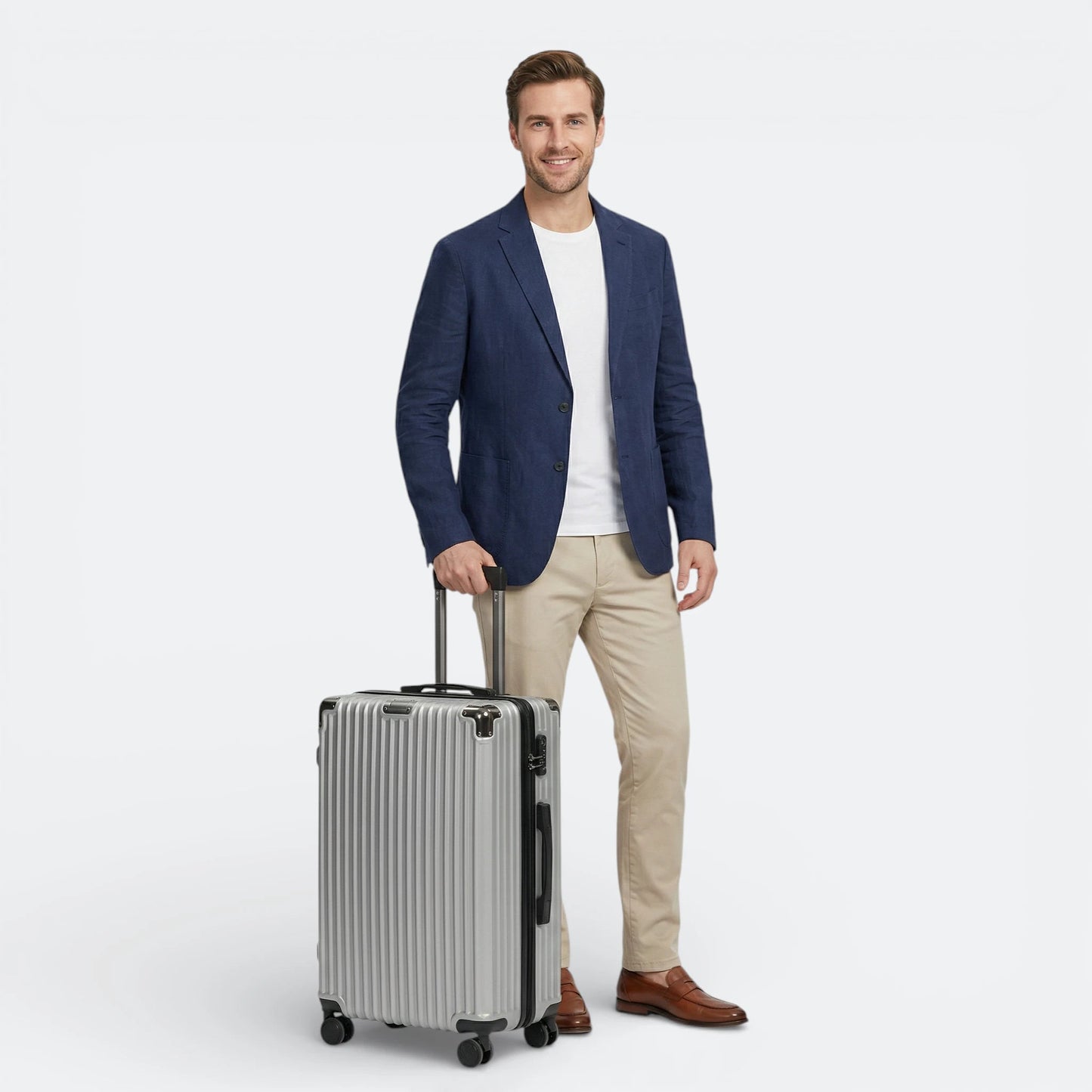 Valise avec Poignée Rétractable Vert Turquoise - | AïtaVia