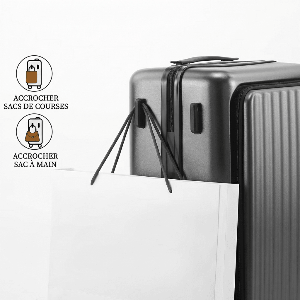 Valise avec Porte Gobelet Argent - | AïtaVia