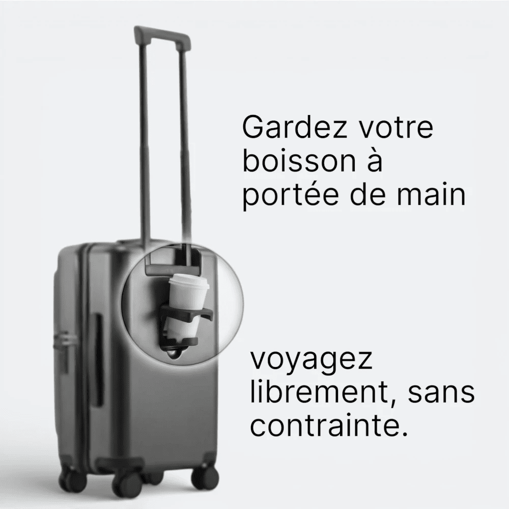 Valise avec Porte Gobelet Argent - | AïtaVia
