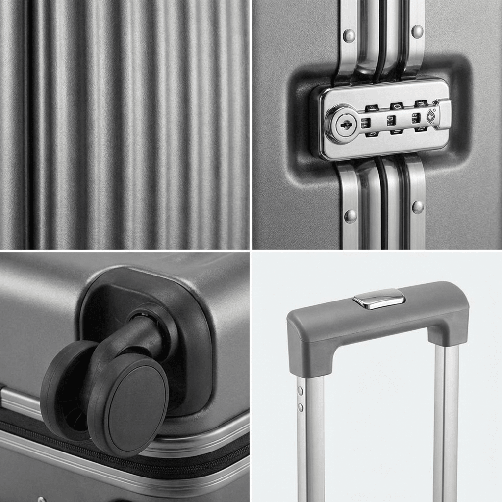 Valise avec Porte Gobelet Argent - | AïtaVia