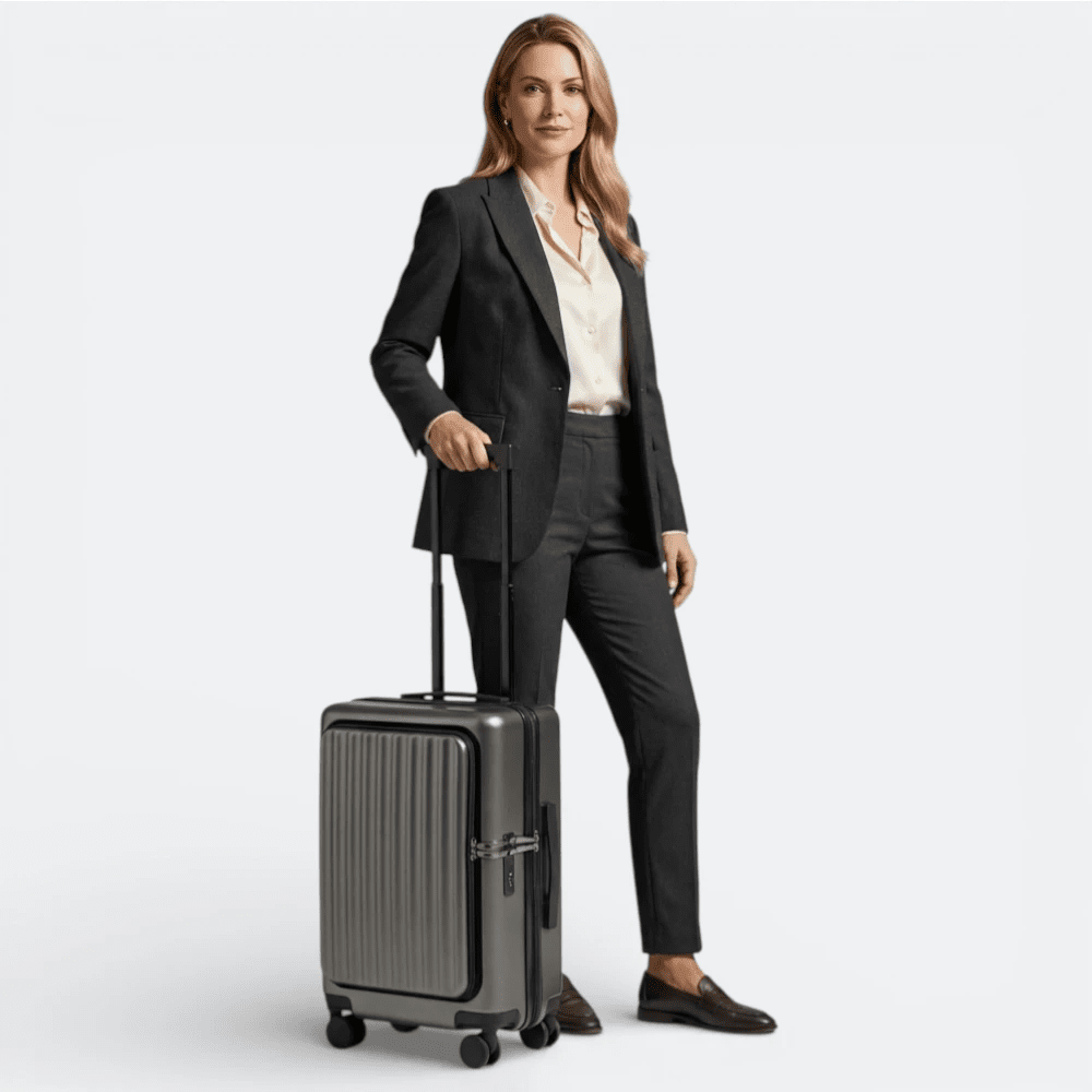 Valise avec Porte Gobelet Argent - | AïtaVia