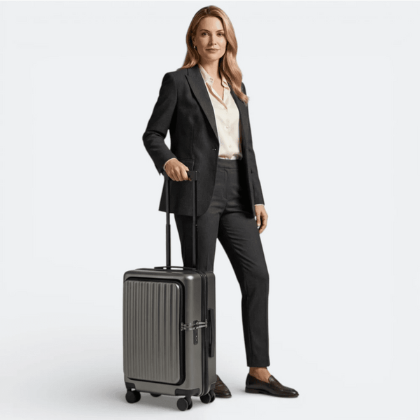 Valise avec Porte Gobelet Argent - | AïtaVia