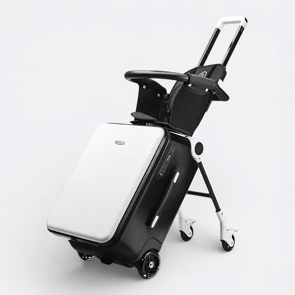 Valise avec Siege Enfant Blanc Ivoire - | AïtaVia