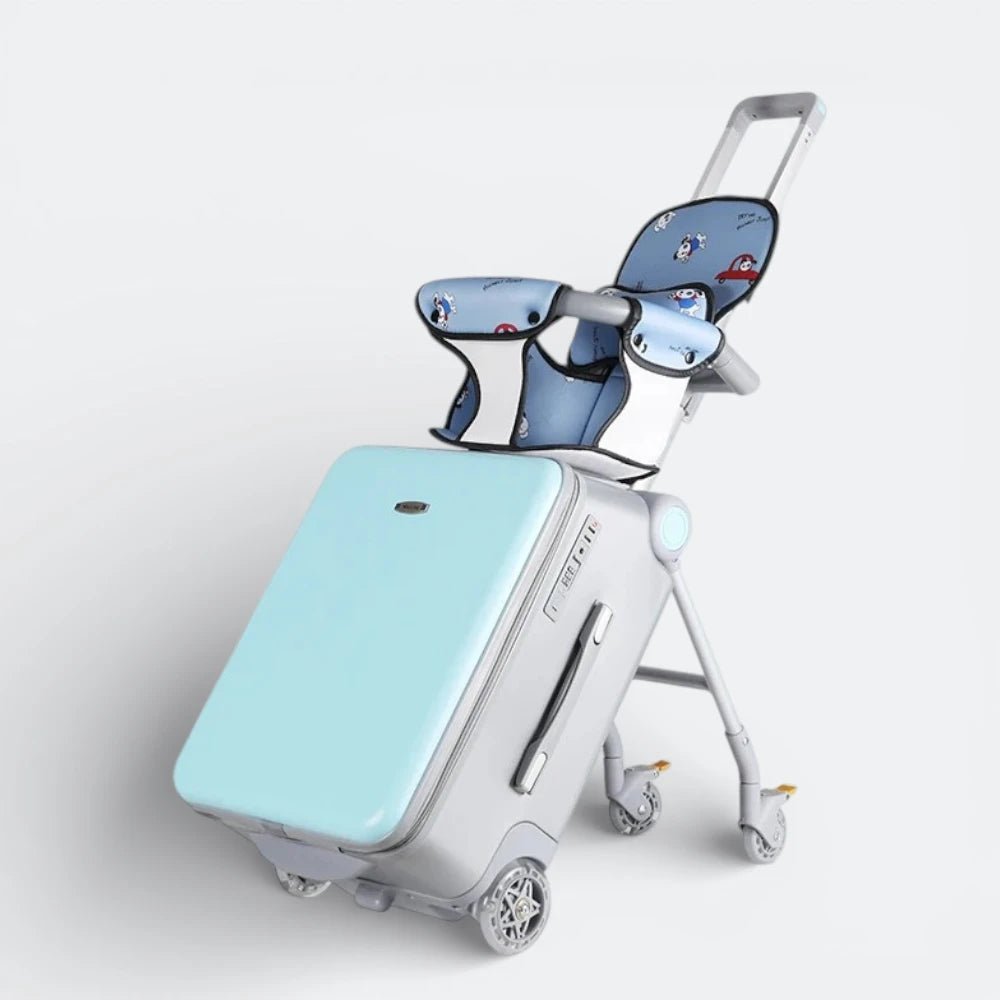 Valise avec Siege Enfant Bleu Lagune - | AïtaVia