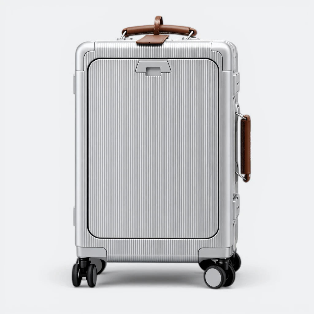 Valise Cabine avec Ouverture Frontale Gris Neutre - | AïtaVia