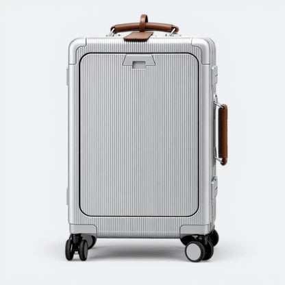 Valise Cabine avec Ouverture Frontale Gris Neutre - | AïtaVia