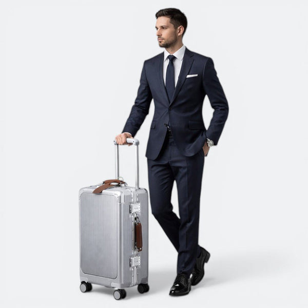 Valise Cabine avec Ouverture Frontale Gris Neutre - | AïtaVia