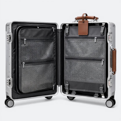 Valise Cabine avec Ouverture Frontale Gris Neutre - | AïtaVia