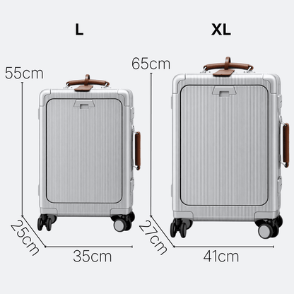 Valise Cabine avec Ouverture Frontale Gris Neutre - | AïtaVia