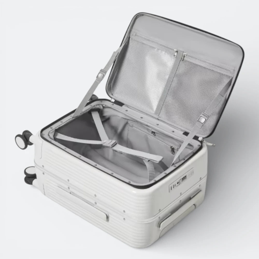 Valise Cabine avec Port USB Blanc Cassé - | AïtaVia