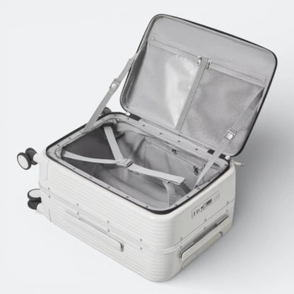 Valise Cabine avec Port USB Blanc Cassé - | AïtaVia