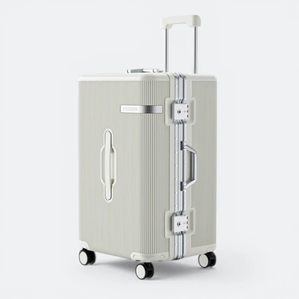 Valise Cadre Aluminium Fermeture TSA Blanc Cassé - | AïtaVia