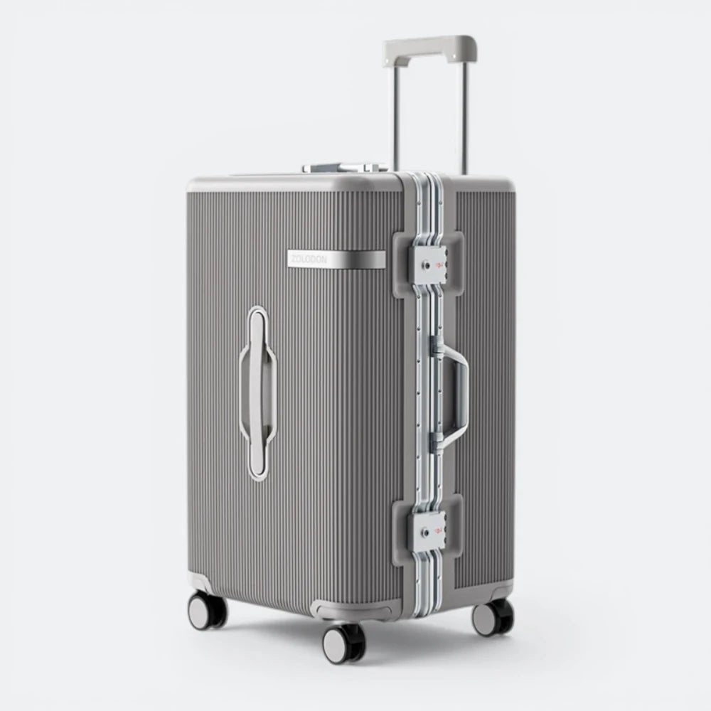 Valise Cadre Aluminium Fermeture TSA Gris Taupe - | AïtaVia