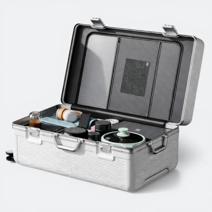 Valise Cadre Aluminium Fermeture TSA Vert Grisâtre - | AïtaVia