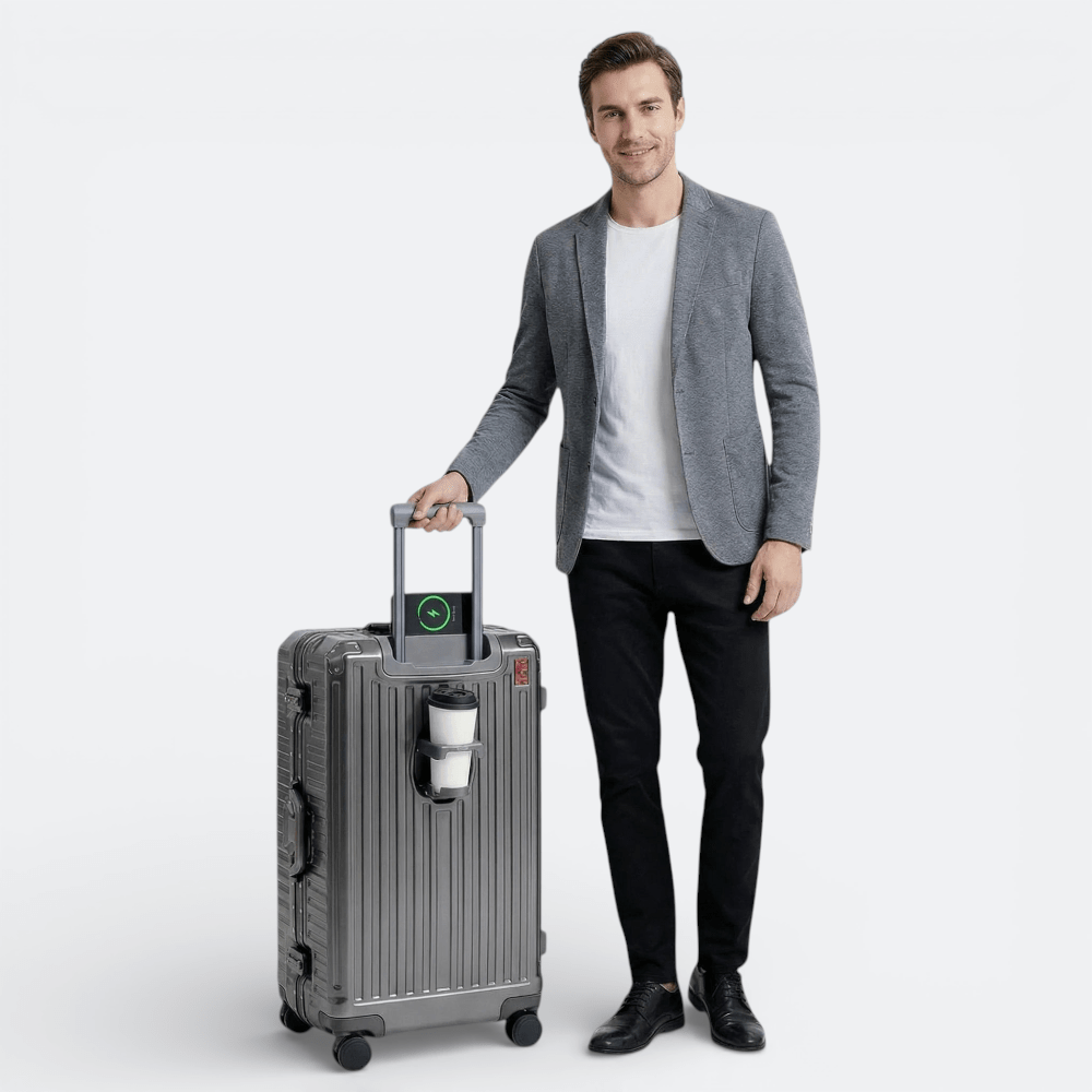 Valise Cadre Aluminium Rouge Grenadine - | AïtaVia