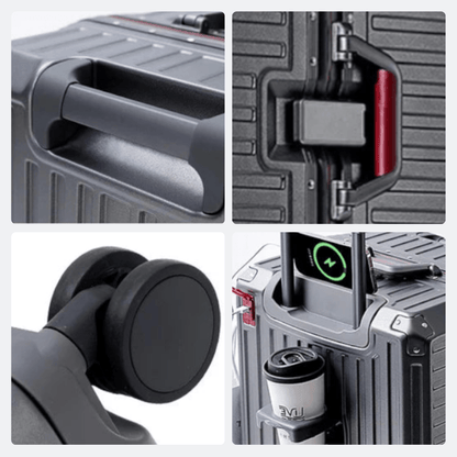 Valise Cadre Aluminium Rouge Grenadine - | AïtaVia