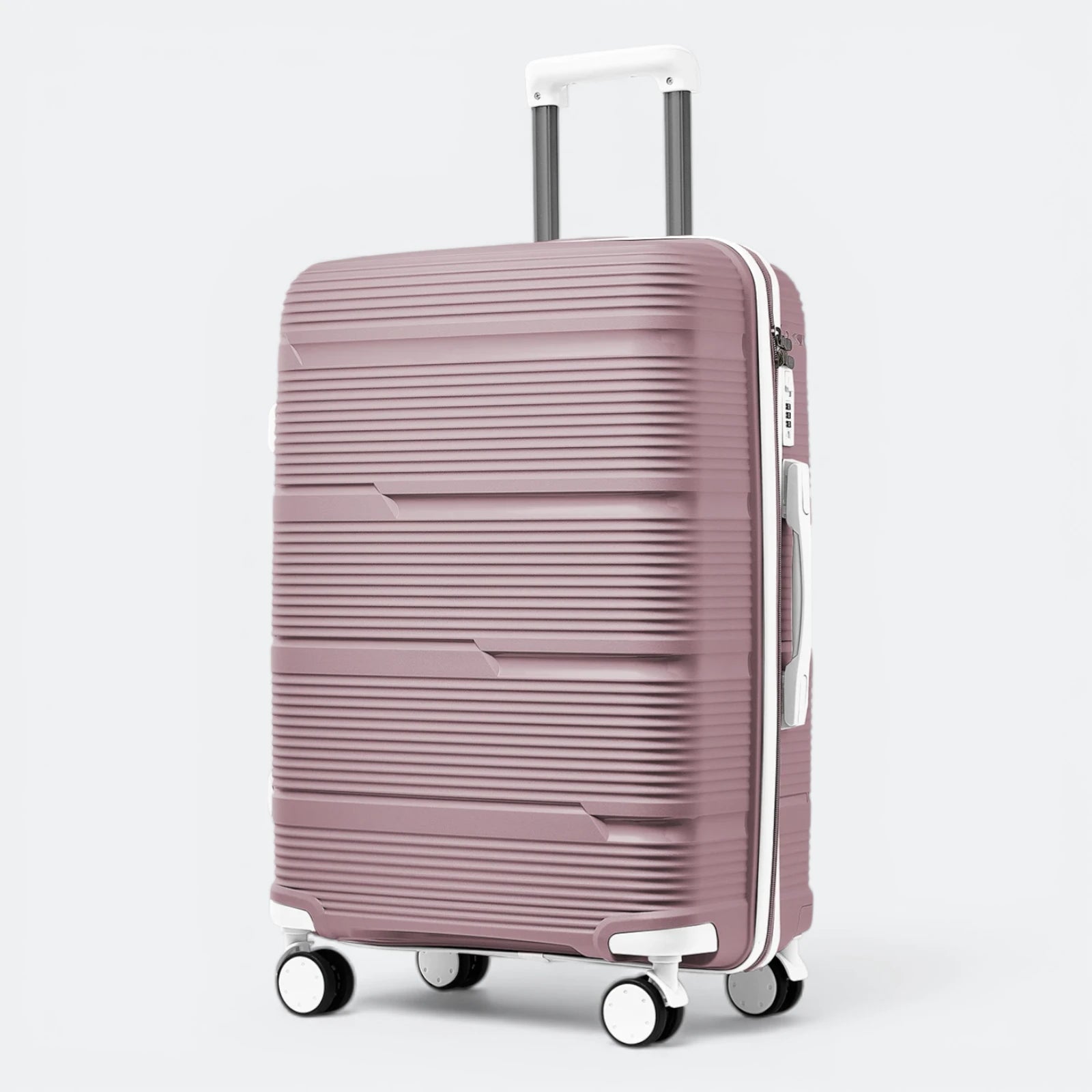 Valise de Cabine Grand Capacité Rose Délavé & Blanc - | AïtaVia