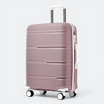 Valise de Cabine Grand Capacité Rose Délavé & Blanc - | AïtaVia