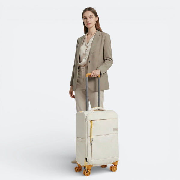 Valise de Voyage Étanche 4 Roues Beige Ivoire - | AïtaVia
