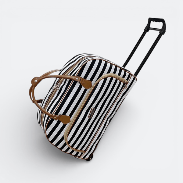 Valise de Voyage pour Femme Rayures Noires Blanches - | AïtaVia