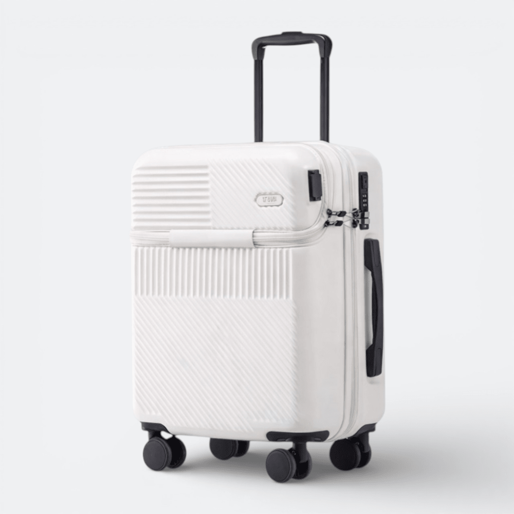 Valise Ouverture Frontale Blanc Crème - | AïtaVia