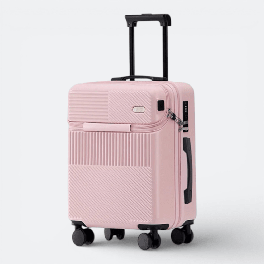 Valise Ouverture Frontale Rose Clair - | AïtaVia