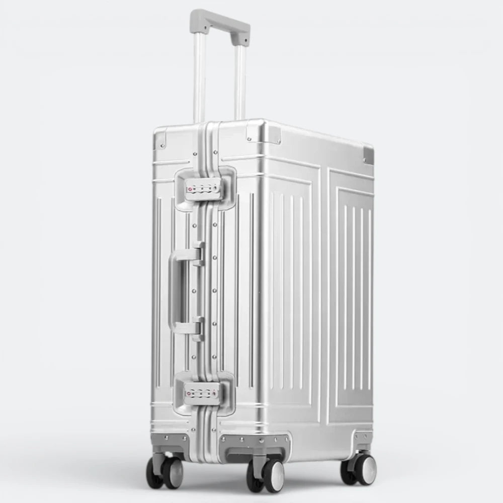 Valise Rigide Argentée Argent - | AïtaVia