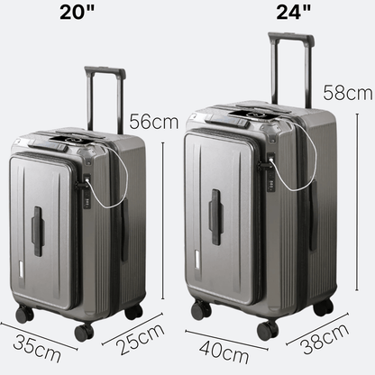 Valise Rigide avec Soufflet Extensible Blanc Crème - | AïtaVia