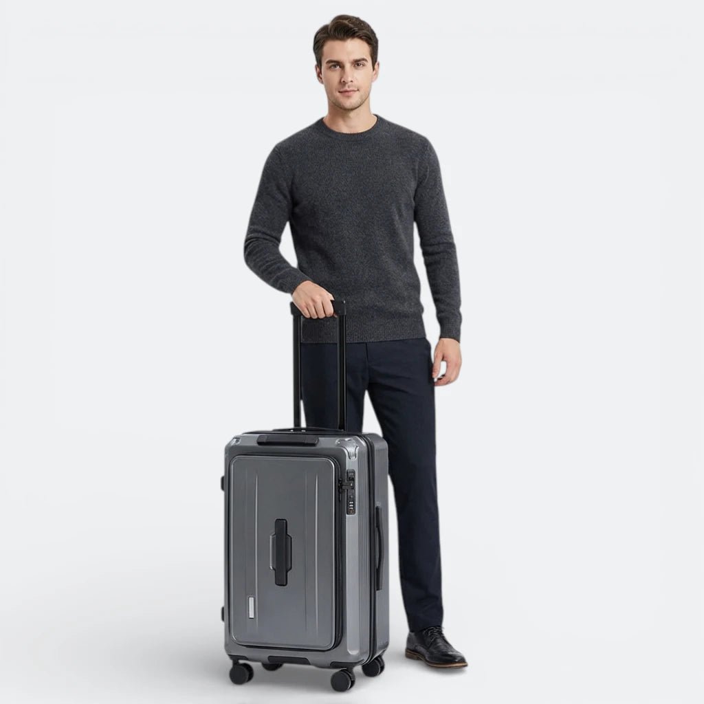 Valise Rigide avec Soufflet Extensible Blanc Crème - | AïtaVia