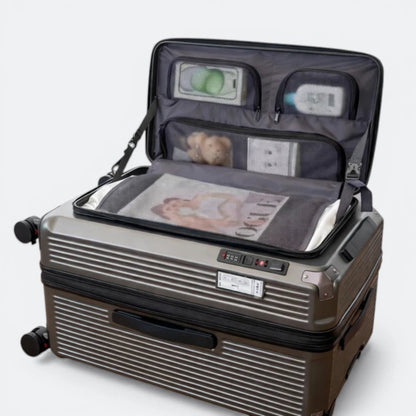 Valise Rigide avec Soufflet Extensible Blanc Crème - | AïtaVia