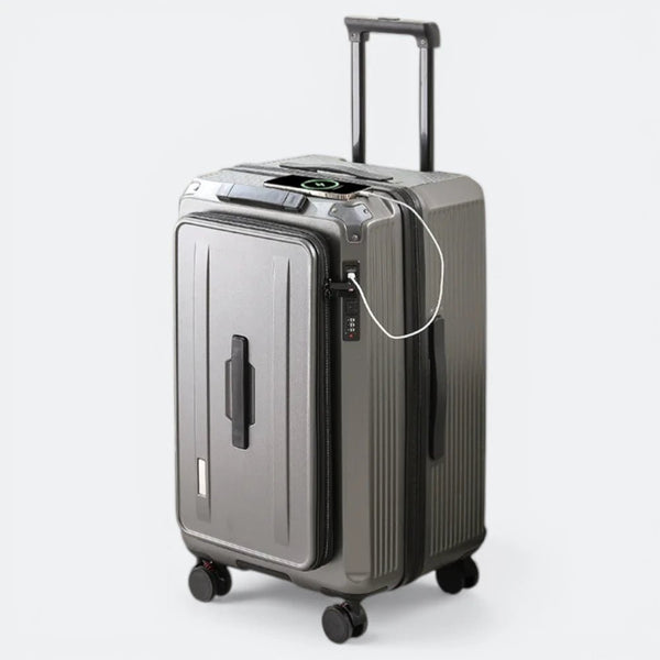Valise Rigide avec Soufflet Extensible Gris Neutre - | AïtaVia
