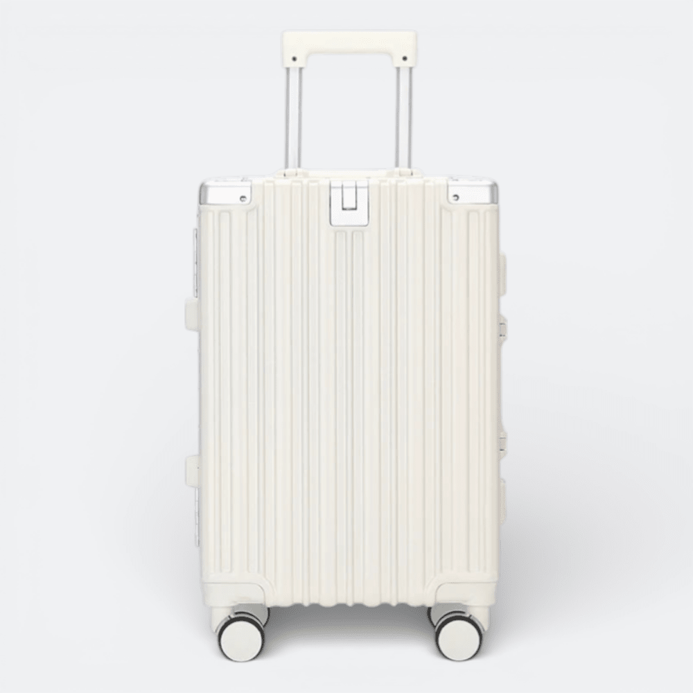 Valise Rigide Roulette Solide Blanc Ivoire - | AïtaVia