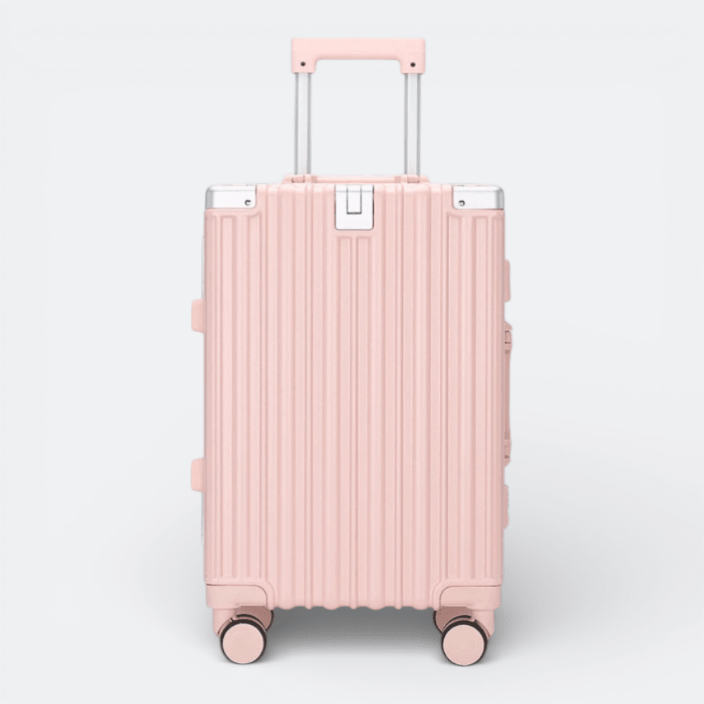 Valise Rigide Roulette Solide Rose Pâle - | AïtaVia
