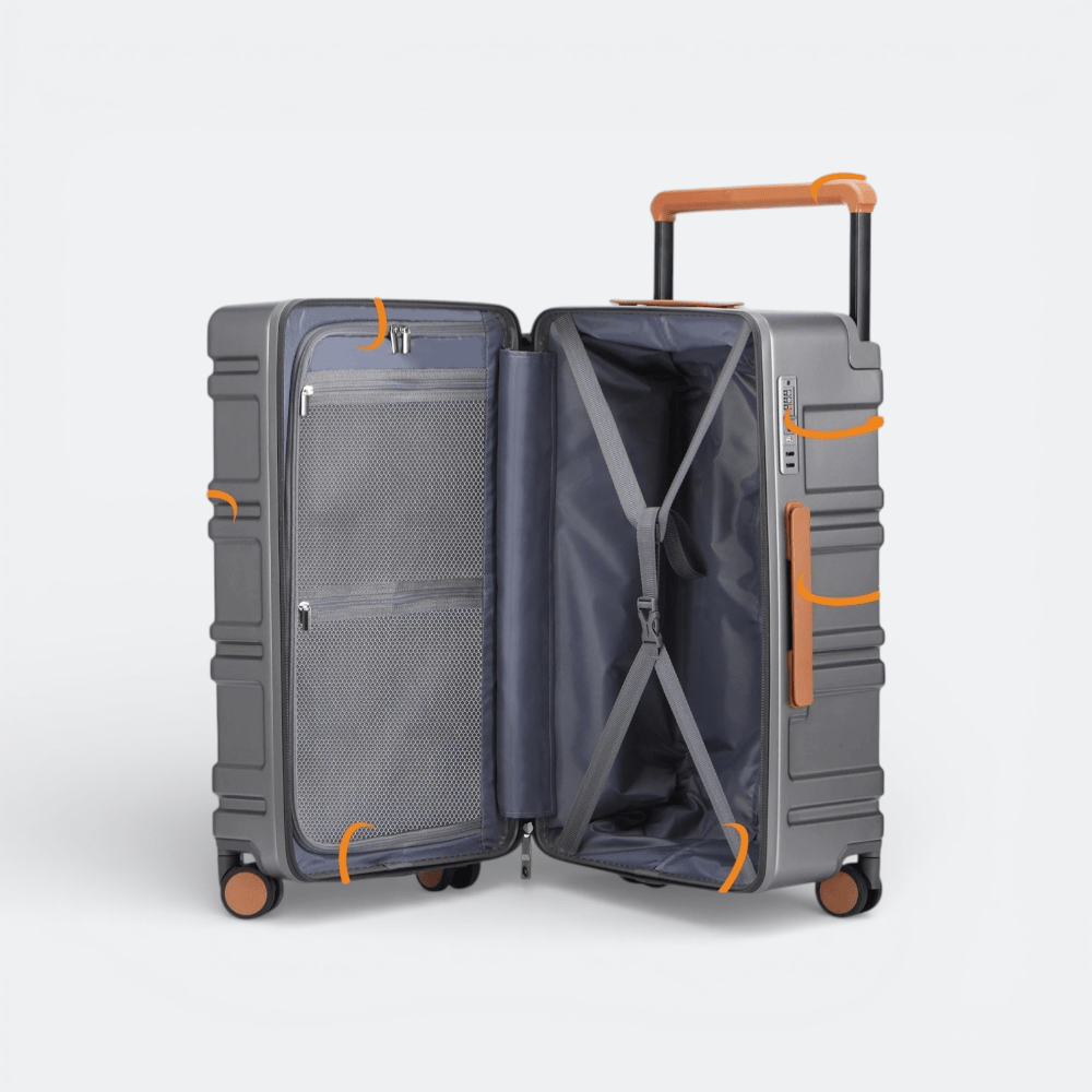 Valises 4 Roues Poignée Large Bleu Gris - | AïtaVia
