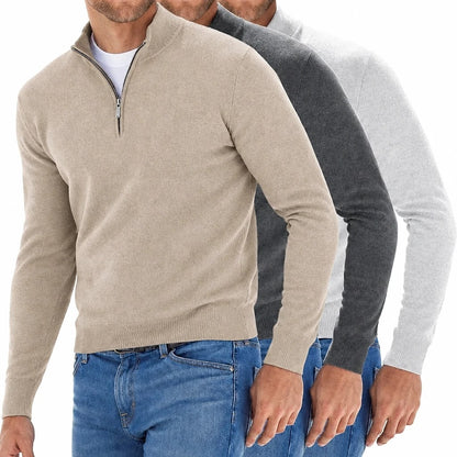 Veloria – Pull Cachemire Col Zippé