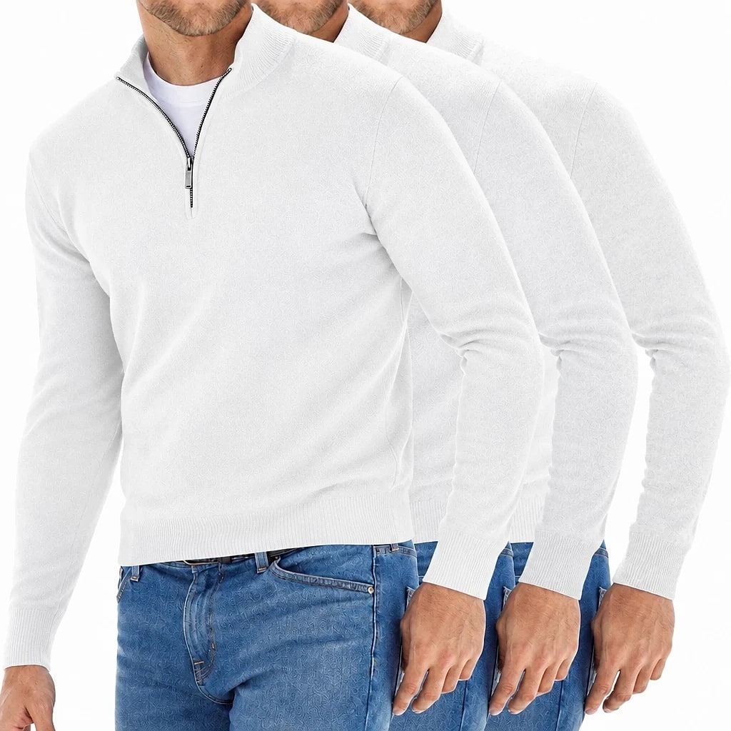 Veloria – Pull Cachemire Col Zippé