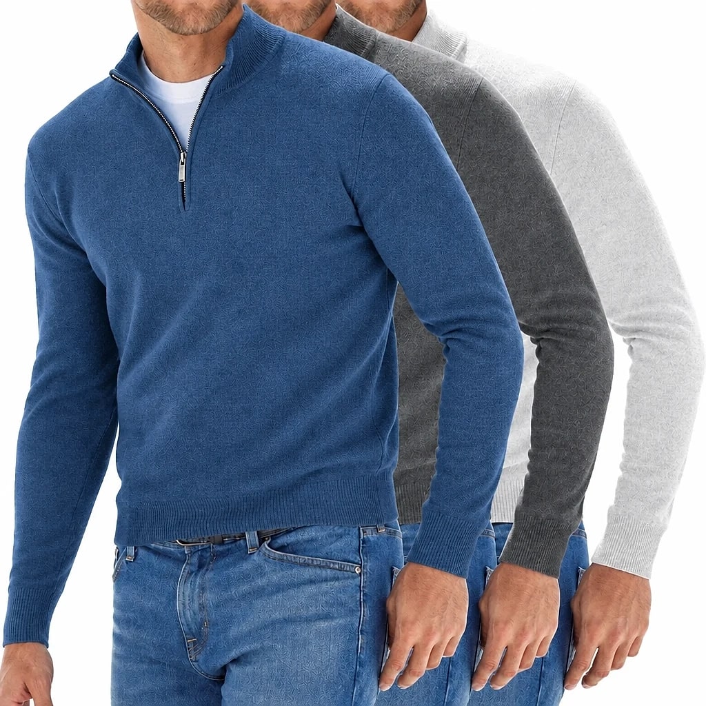 Veloria – Pull Cachemire Col Zippé