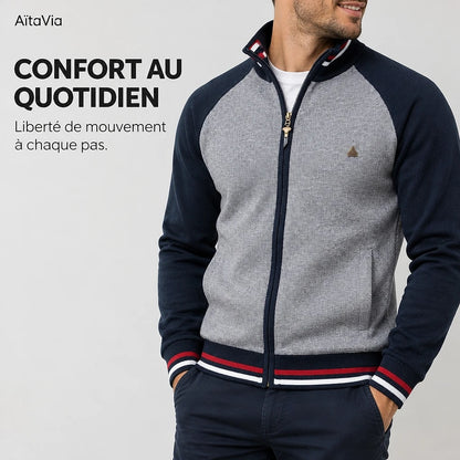 Velorio – Cardigan Deux Tons Zippé