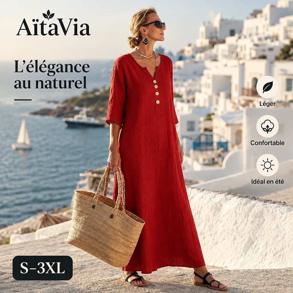 Vélosia – Robe Maxi Coton Lin
