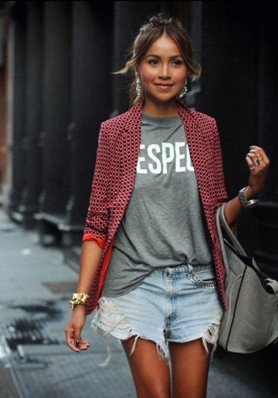 Veste Blazer à Carreaux Rouge pour Femmes - Style Chic