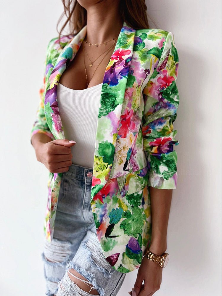 Veste Blazer Fleurie Femme – Chic, Légère et Polyvalente pour Toutes Occasions
